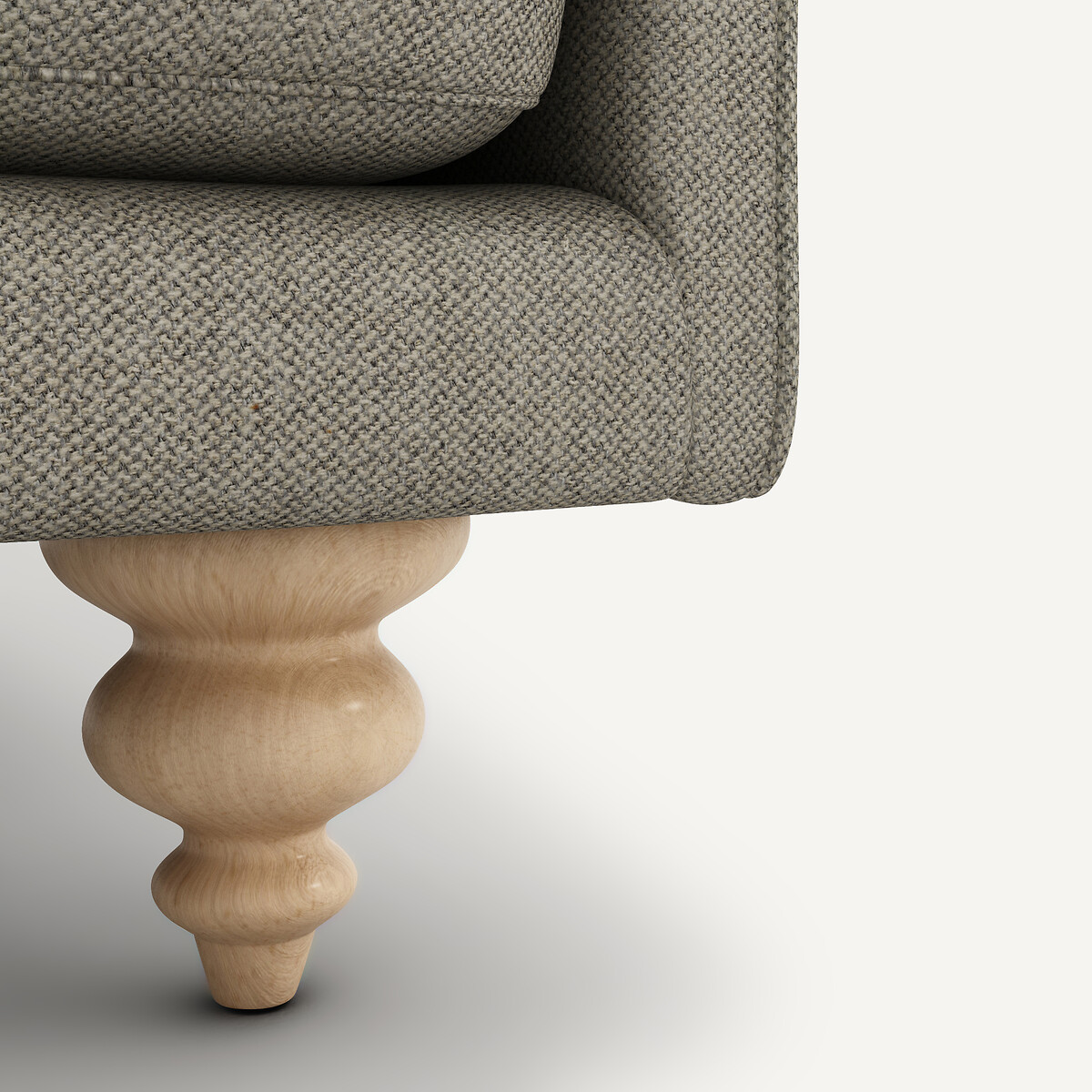 Fauteuil tweedé, Lazare naturel/gris clair, AM.PM