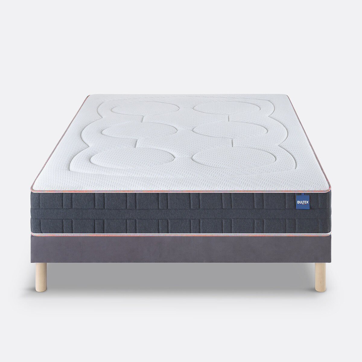 Set materasso Conquérant e rete tissé gris fumé, BULTEX