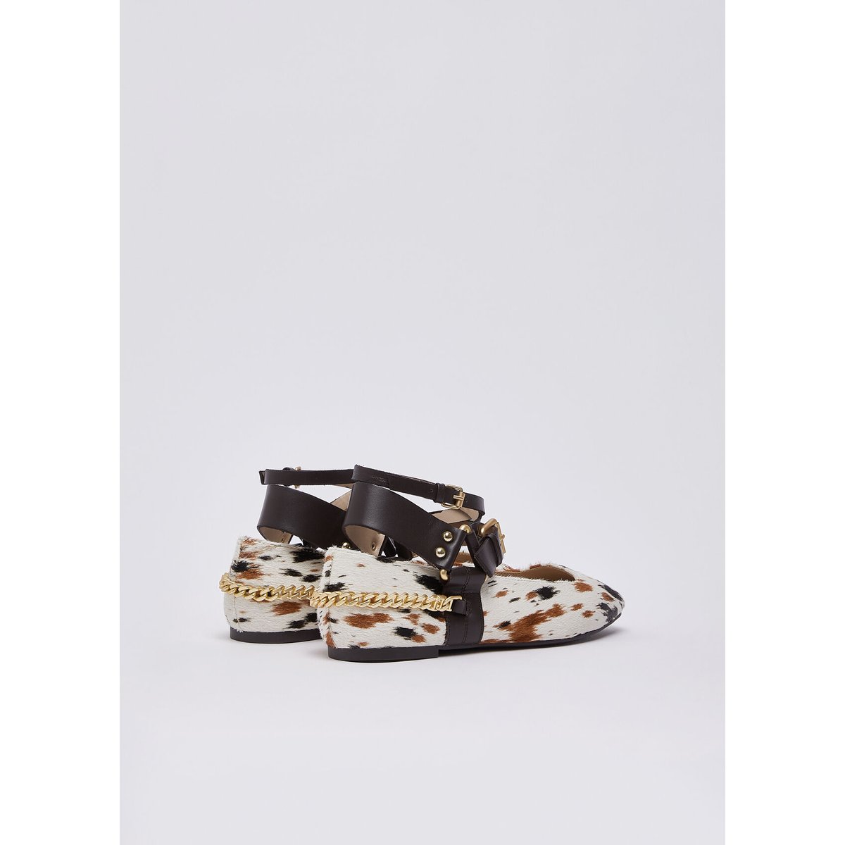 Ballerines en poil de veau animalier, LIU JO