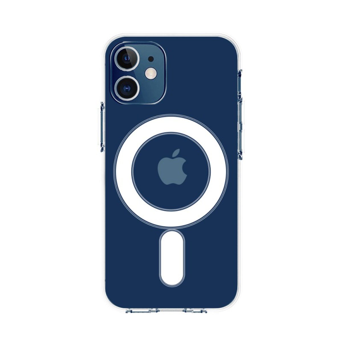Coque Anti-choc compatible Magsafe pour iPhone 12 Mini Transparente + 2 vitres transparent, EVETANE