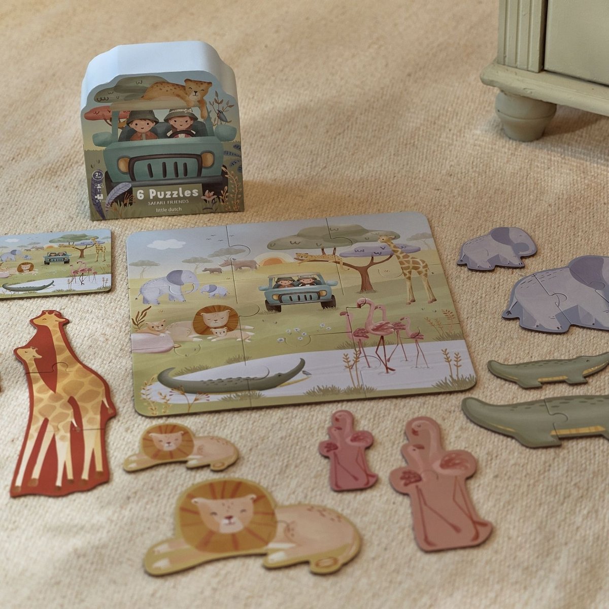 Set de 6 puzzles vert, multicolore, LITTLE DUTCH