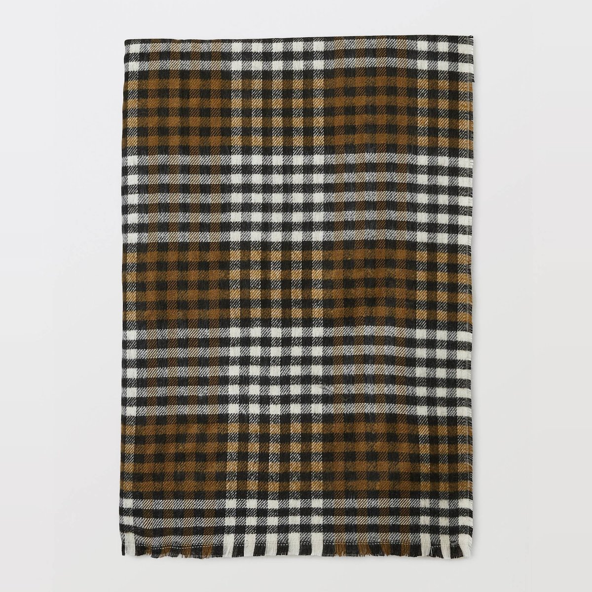 Echarpe à carreaux, matière recyclée parka, MONOPRIX