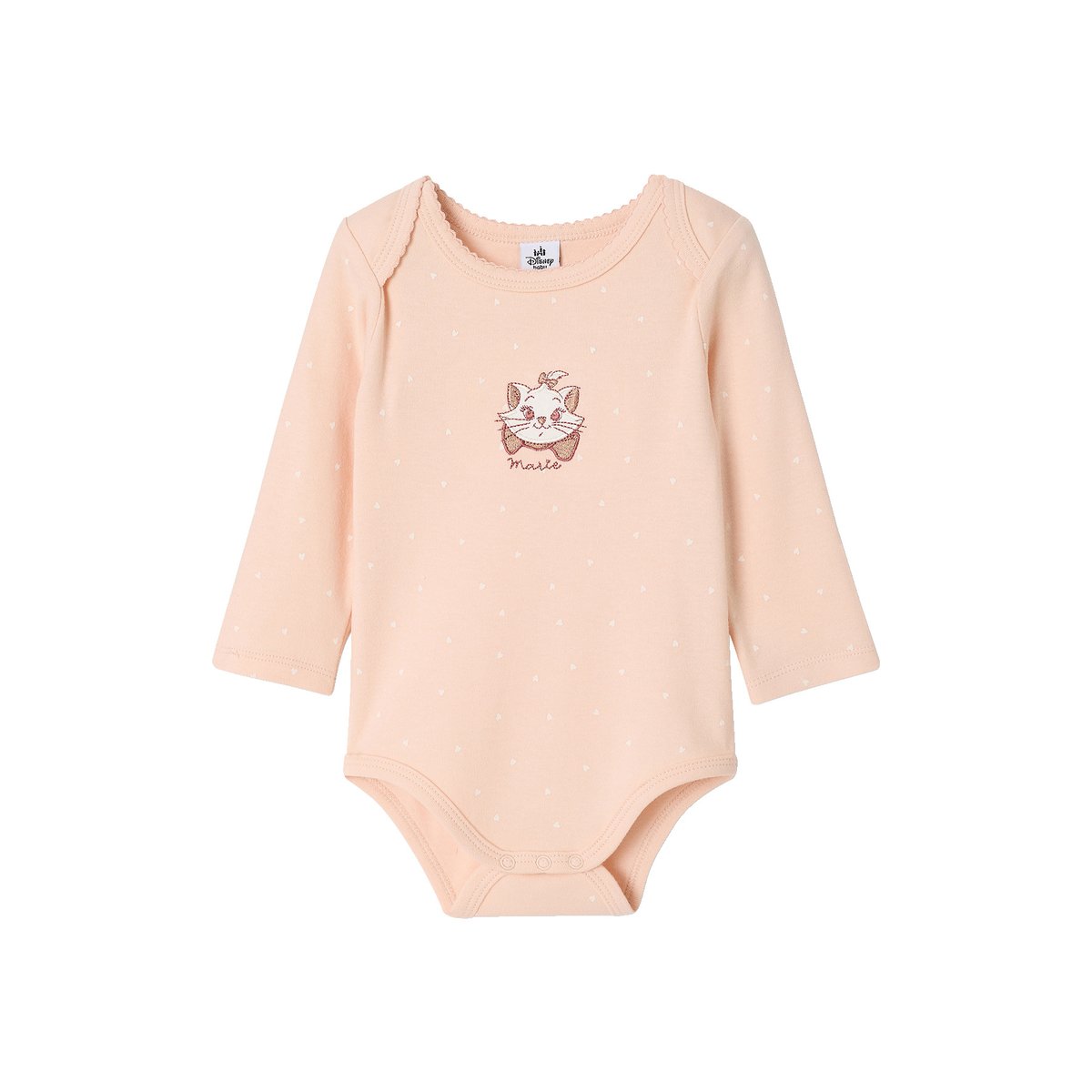 Lot de 2 bodies Marie les Aristochats Disney rose pâle, VERTBAUDET