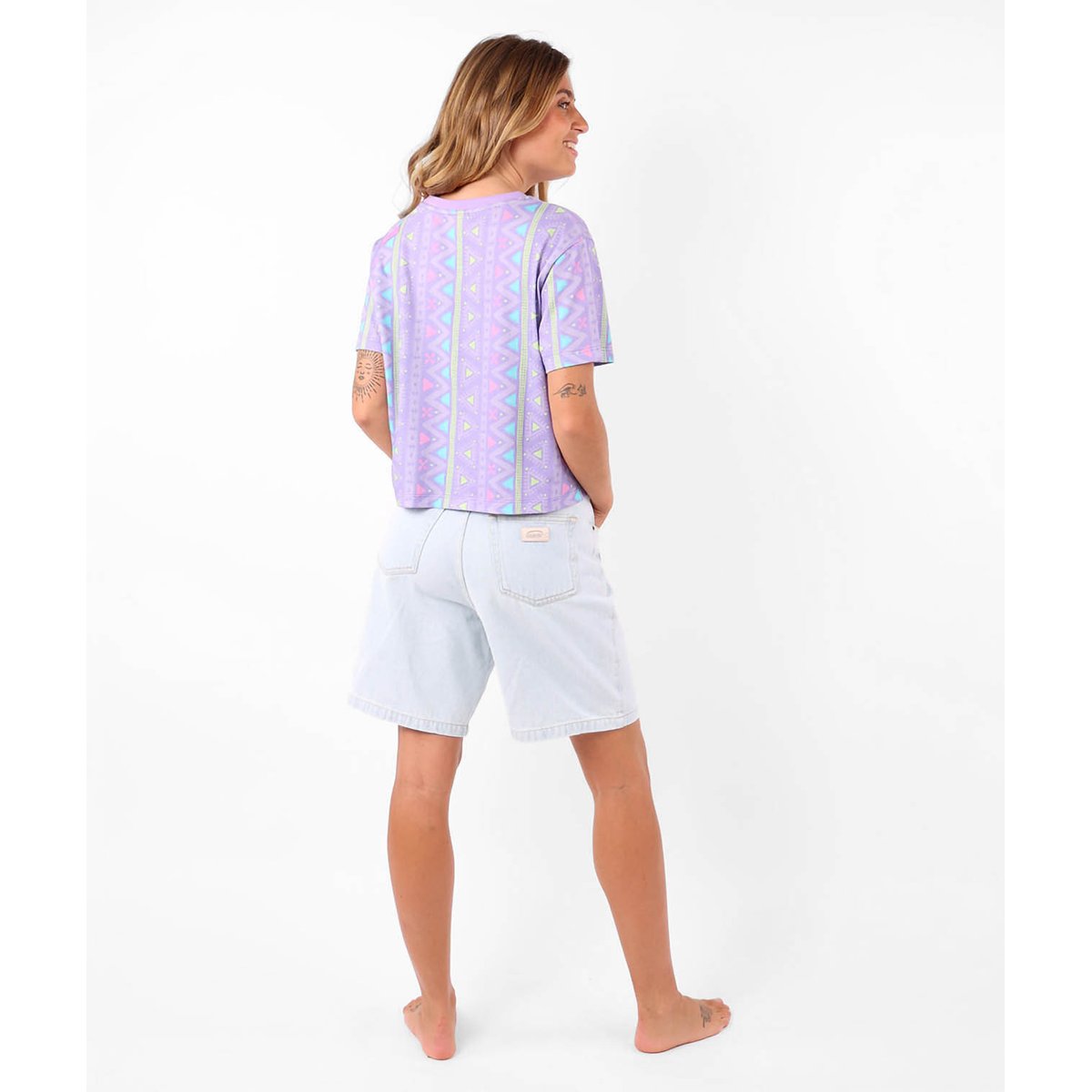 Tee-shirt en coton épais imprimé GEOSURF multicolore, OXBOW
