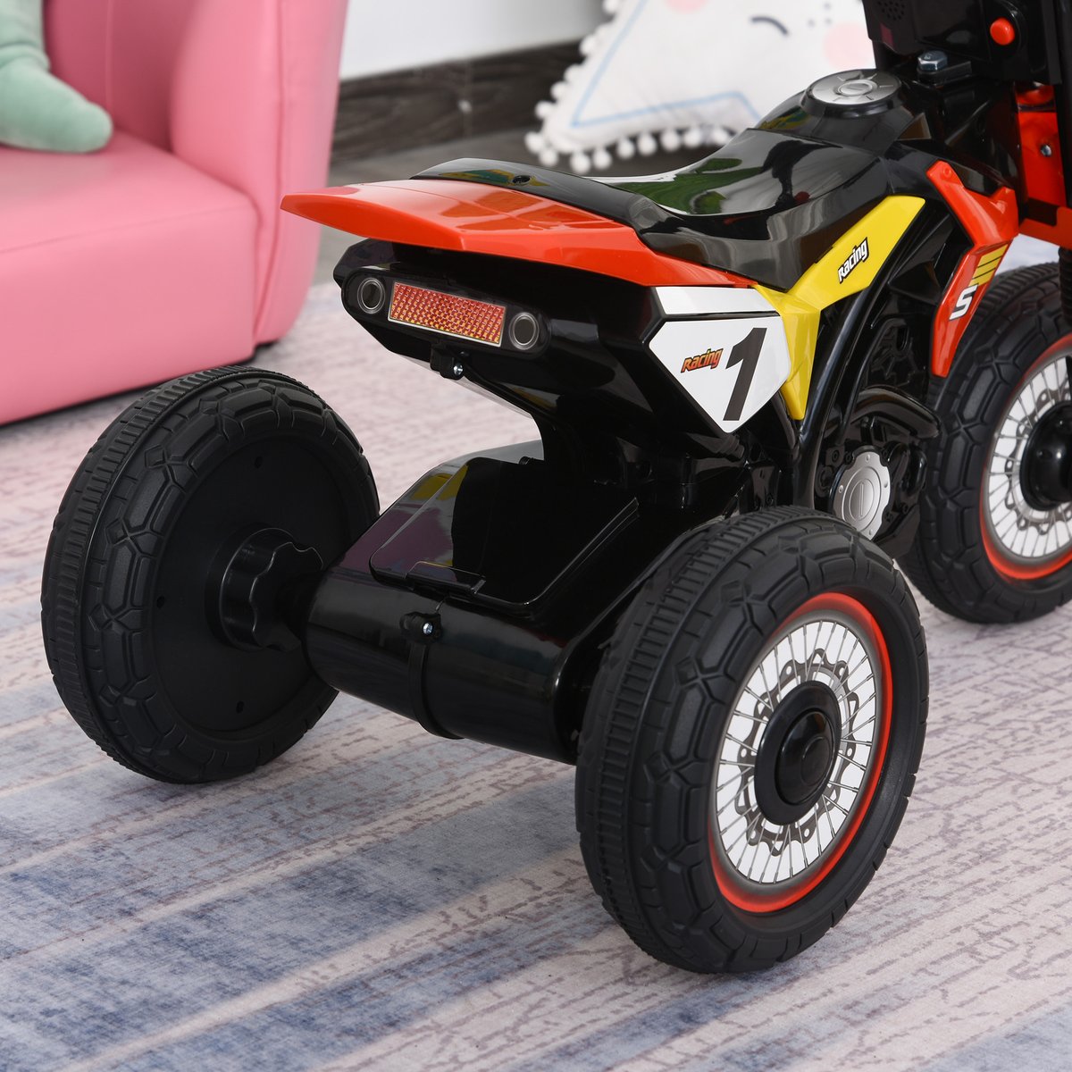 Tricycle pour enfants Plastique Rouge rouge, HOMCOM