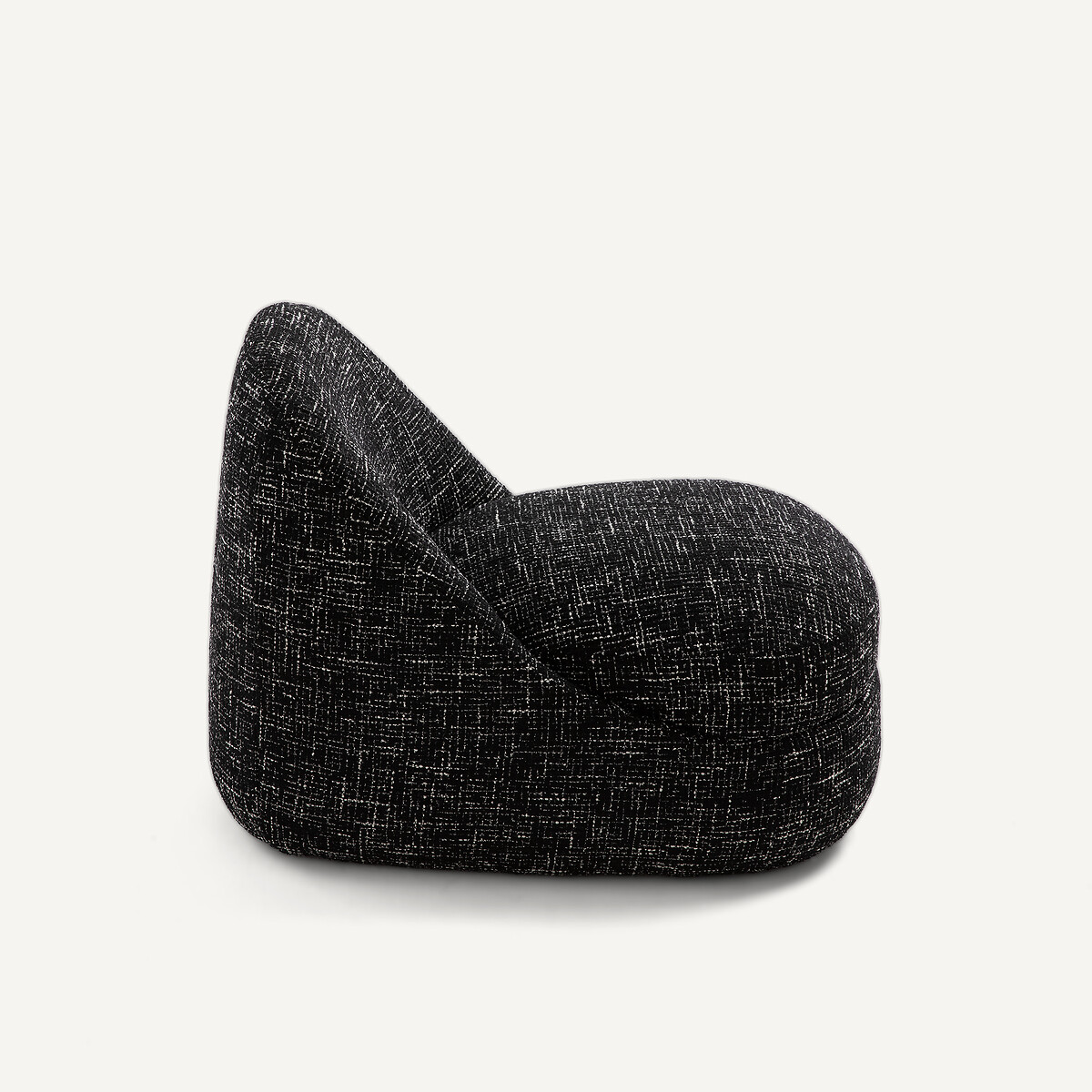 Fauteuil en tissu texturé chiné, AKENA noir chiné, AM.PM
