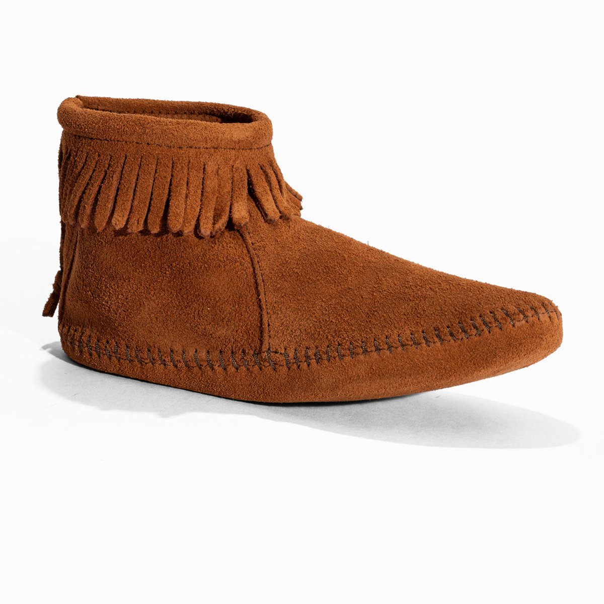 Bottes en cuir Back Zip Softsole marron, MINNETONKA