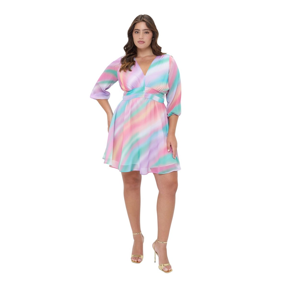 Robe courte imprimée rose, FIORELLA RUBINO