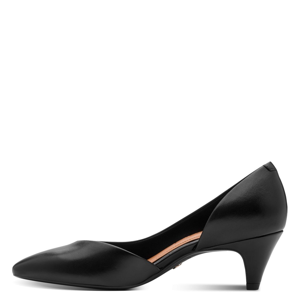 Escarpin en cuir noir, TAMARIS