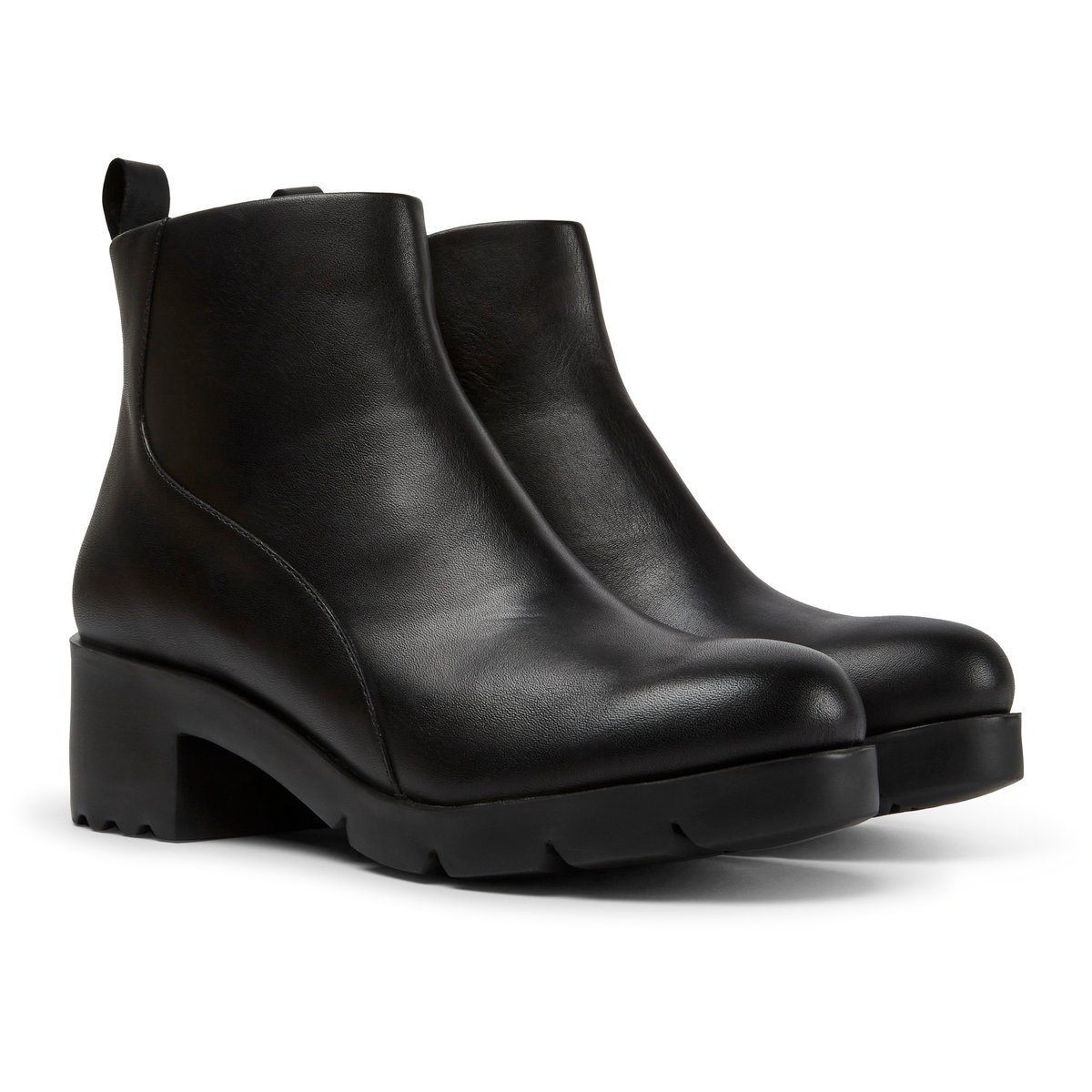 Bottines À Talon Cuir Wanda noir, CAMPER