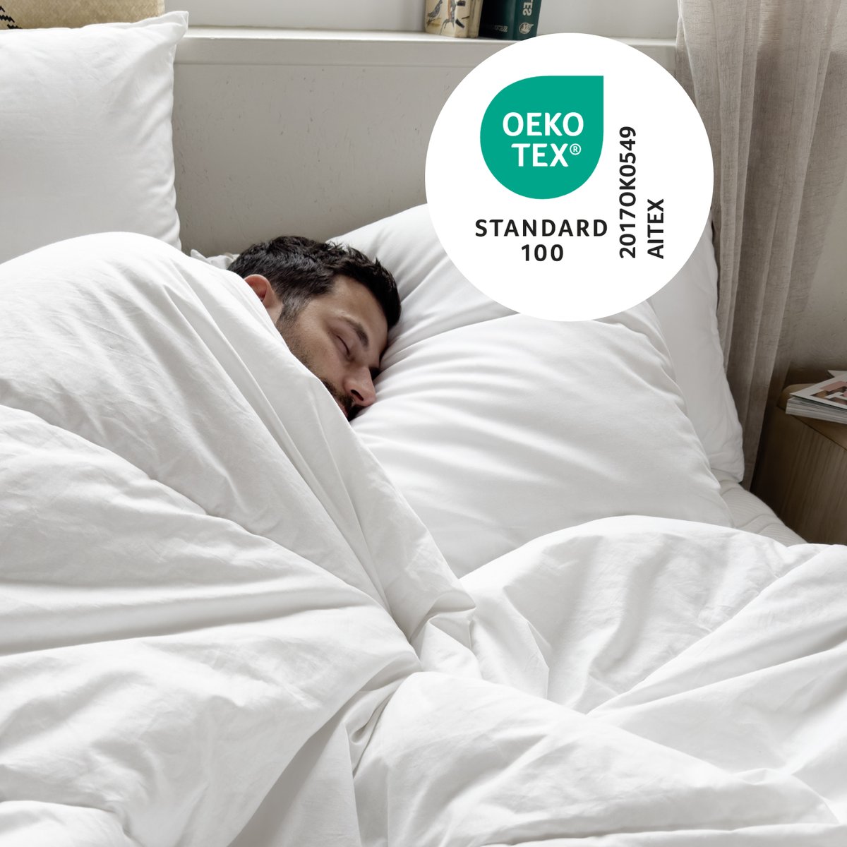 Couette Adulte très chaude en Duvet et Plumes, LANAÏ couleur unique, KADOLIS