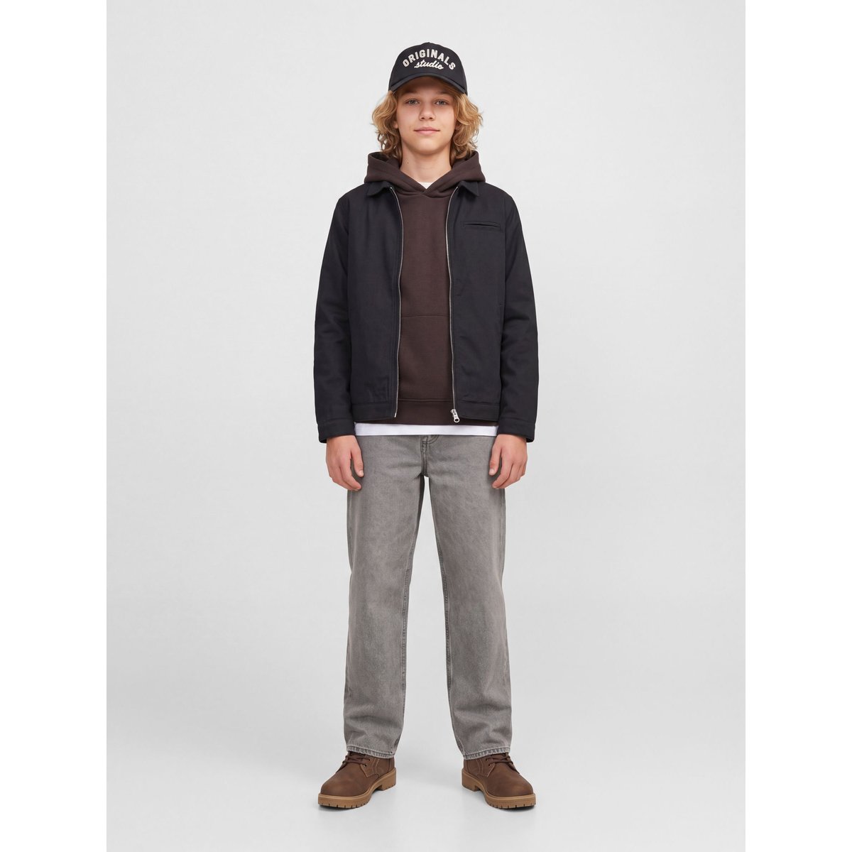 Jean Baggy Fit grey denim 1, JACK & JONES JUNIOR