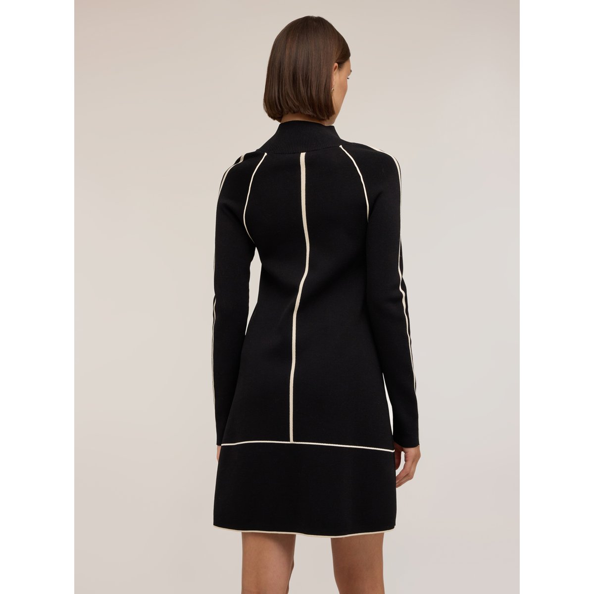 Robe avec liserés contrastants noir, MOTIVI