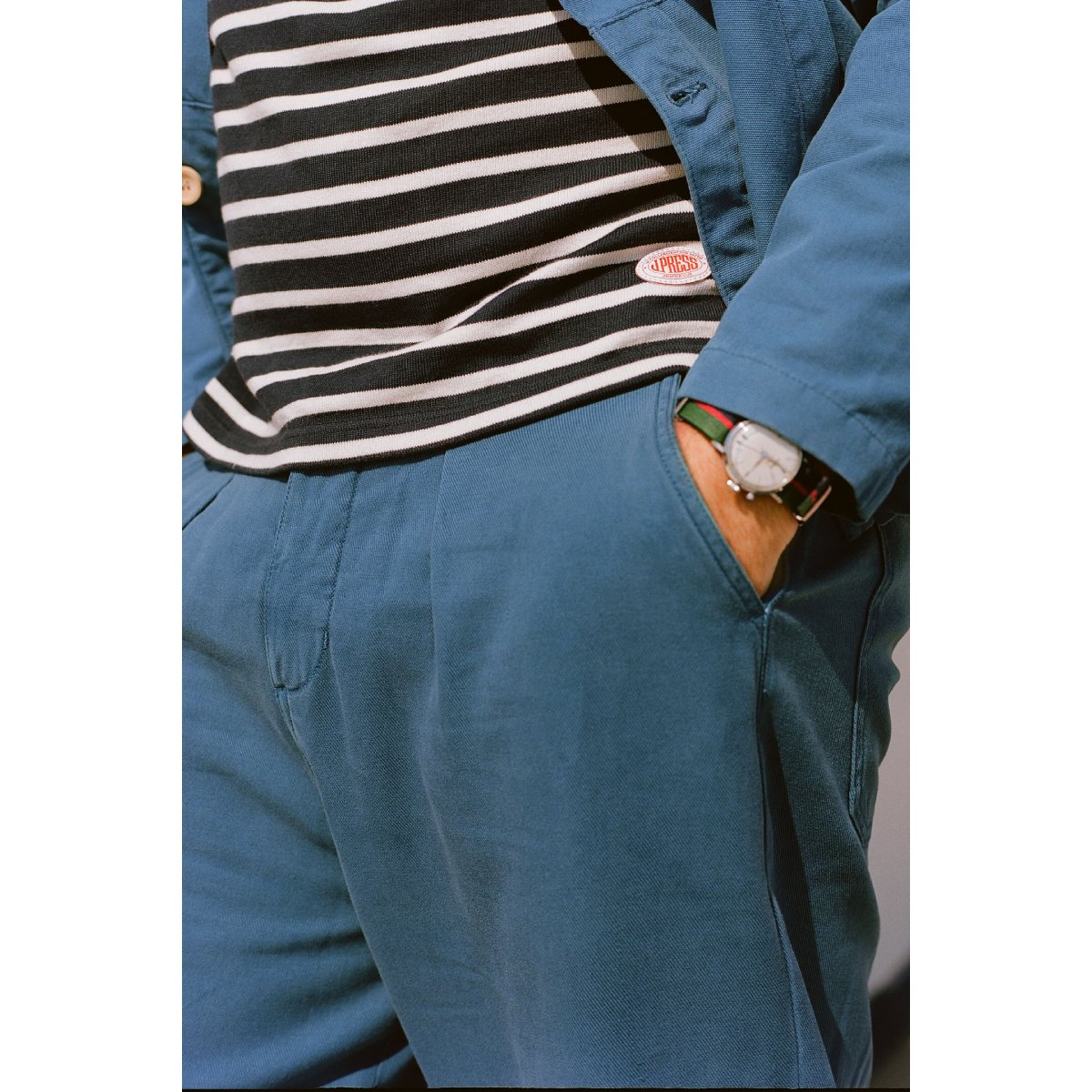 Pantalon coupe relax Armor-lux X J.Press dark blue, ARMOR-LUX