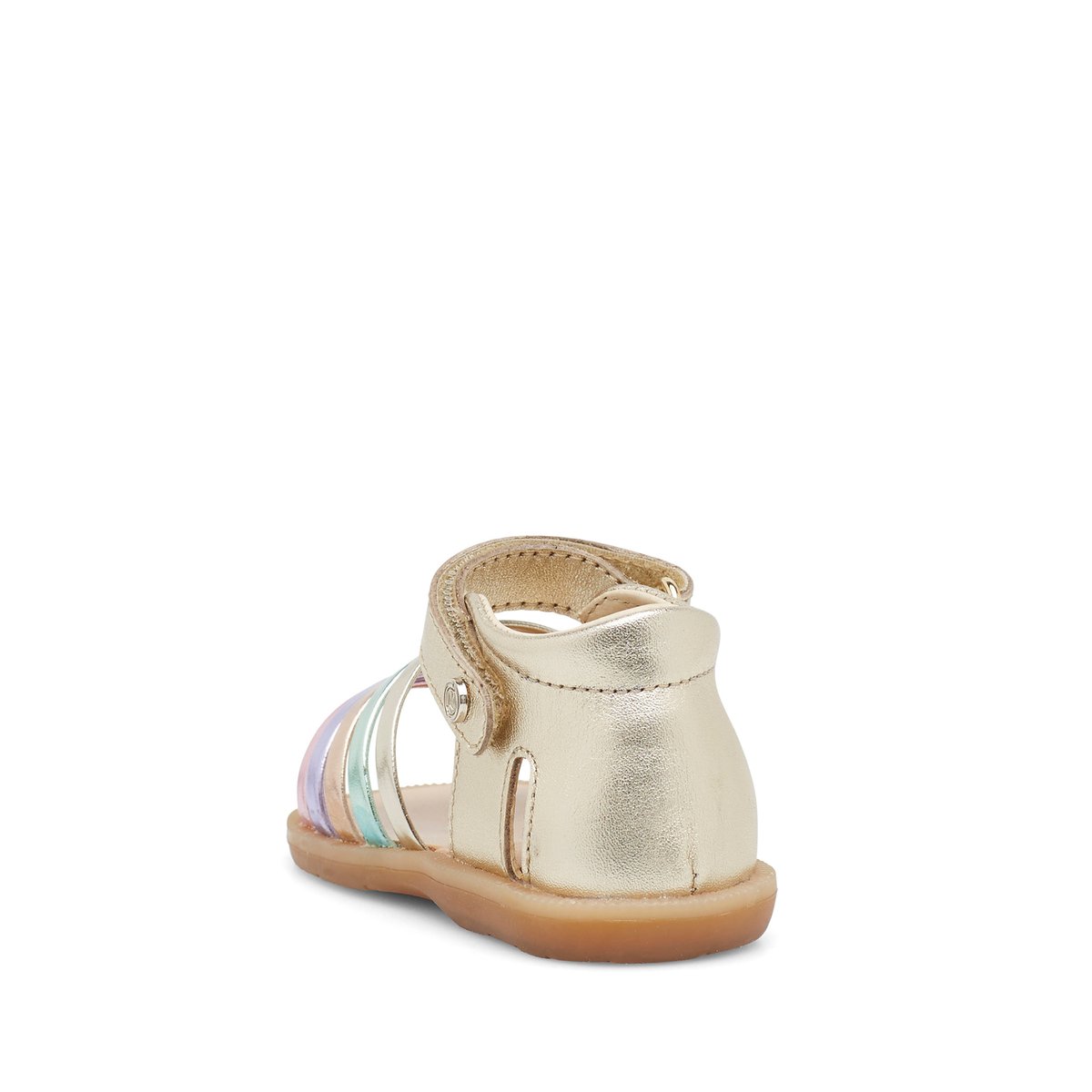 Sandales semi-ouverte en cuir RUBINO platine, NATURINO