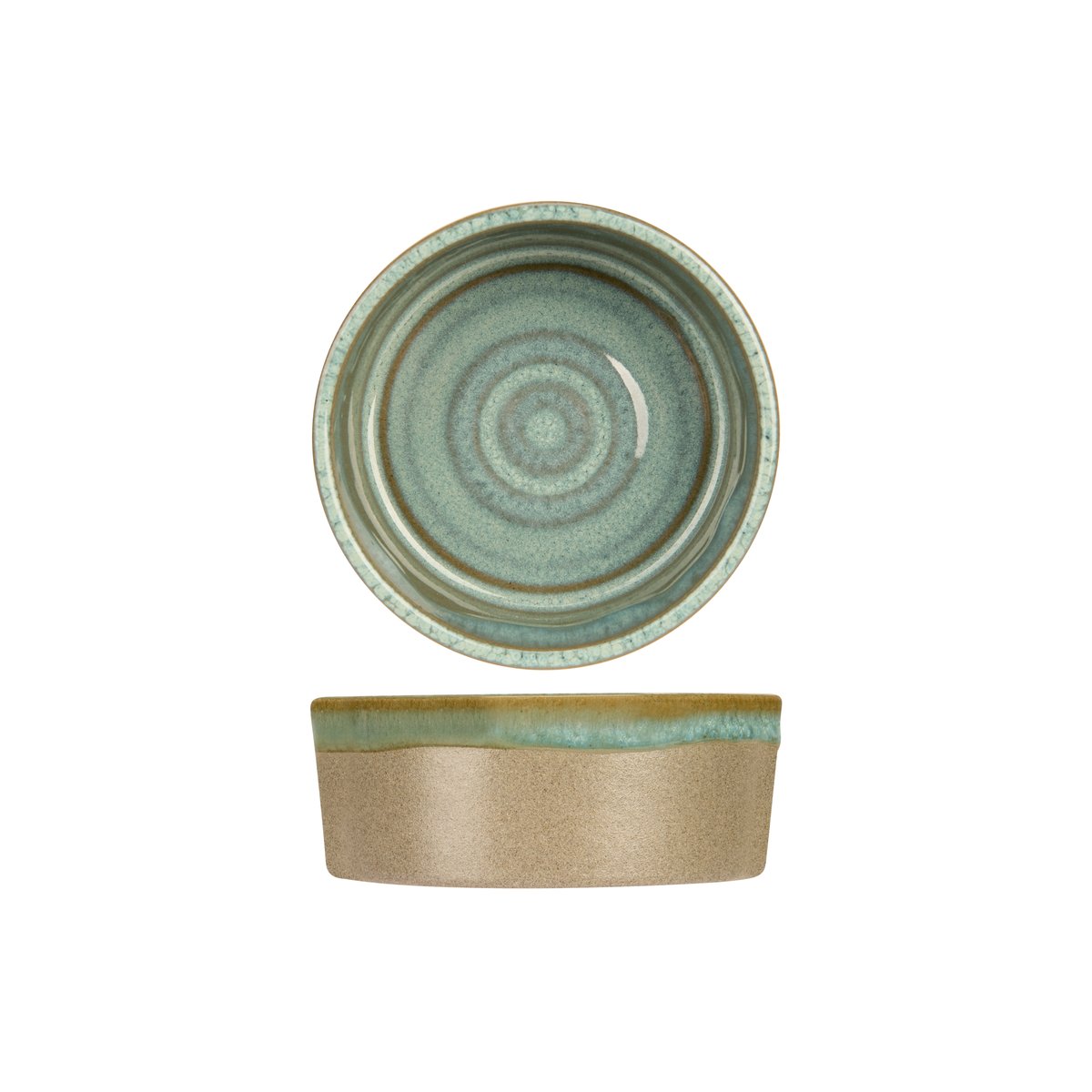 Lot de 6 Coupelles apéro en grès, BASALT bleu vert, COSY&TRENDY