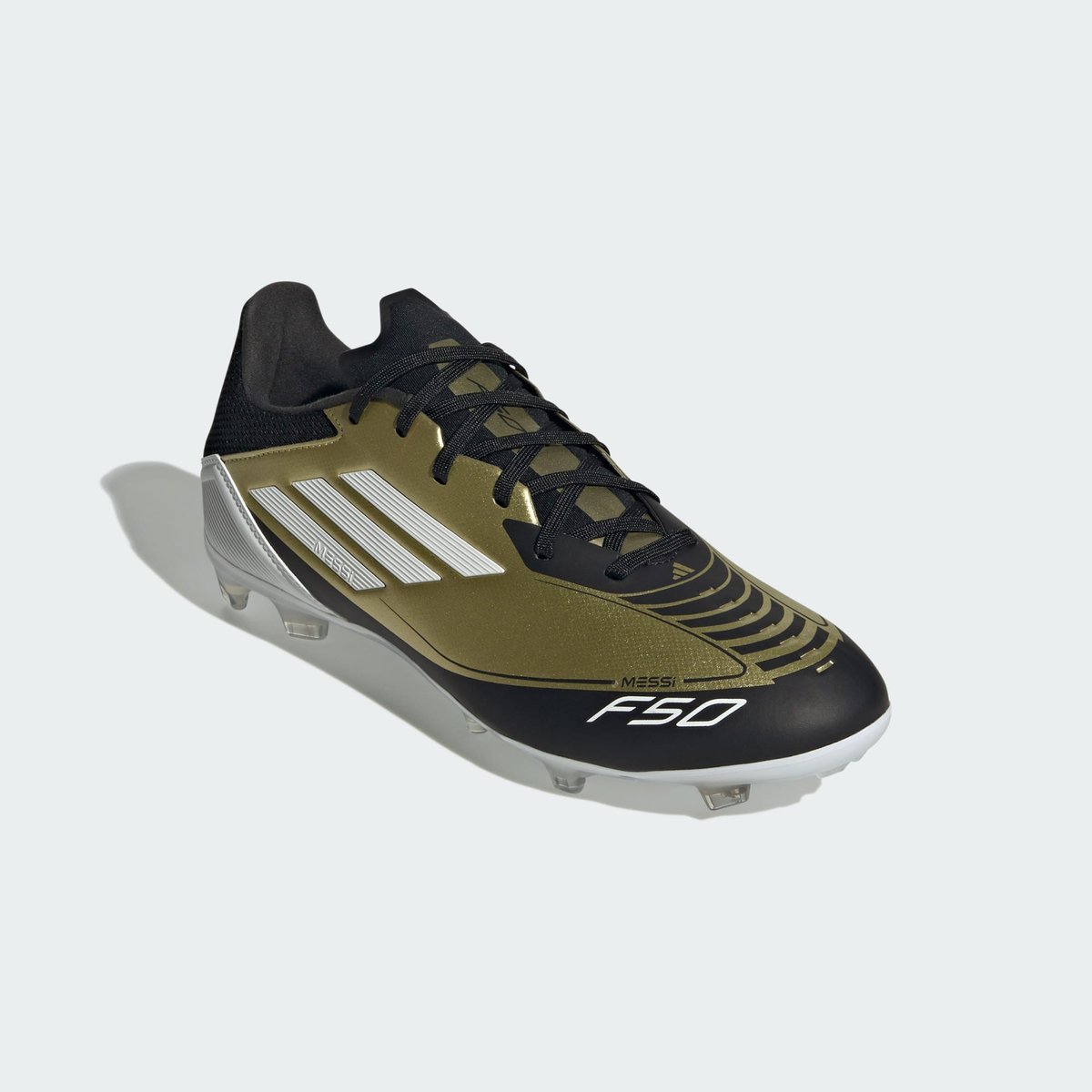 Chaussure Messi F50 League Terrain souple/Multi-surfaces gold metallic / cloud white / core black, adidas Performance
