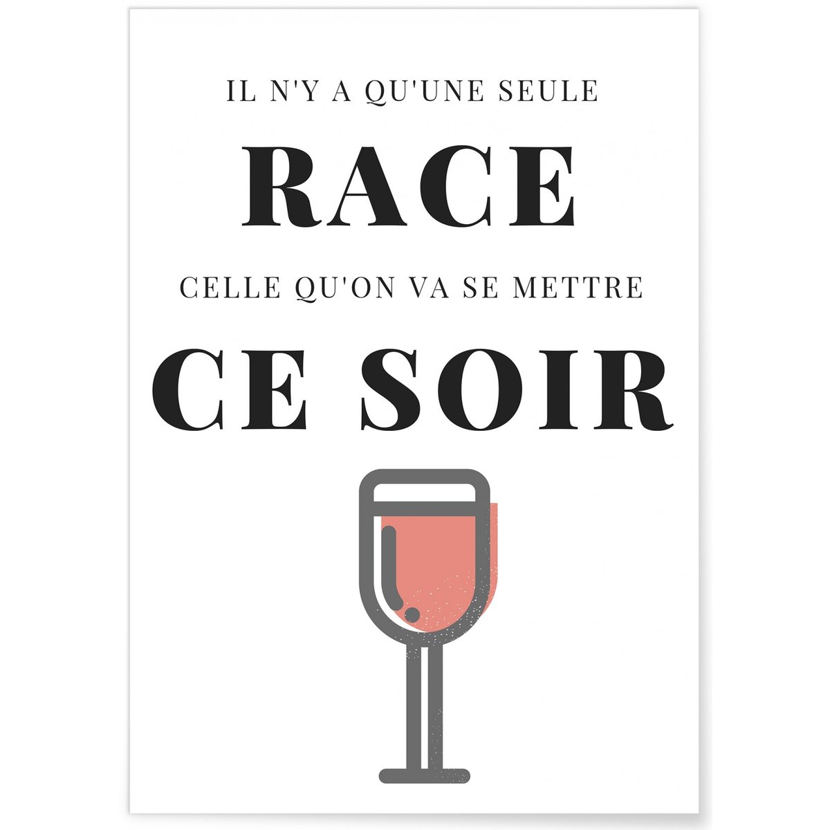 Affiche Il n'y a qu'une seule race... blanc, L'AFFICHERIE