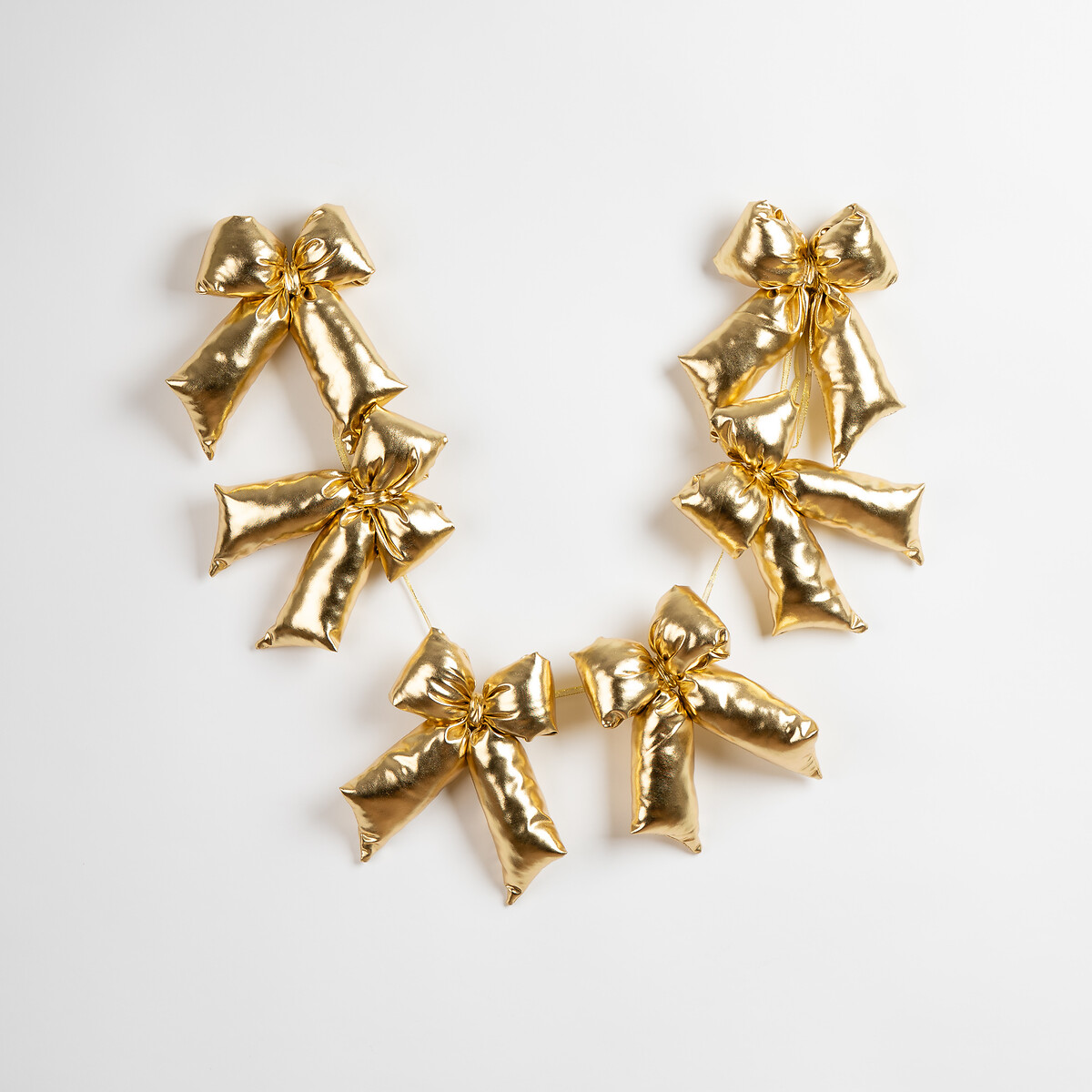 130cm Gold  Padded Bow Garland gold-coloured, SO'HOME