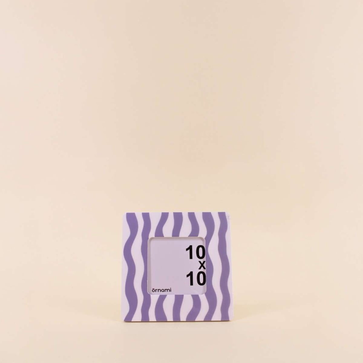 Cadre photo rayé vagues 17x17 cm violet, ORNAMI