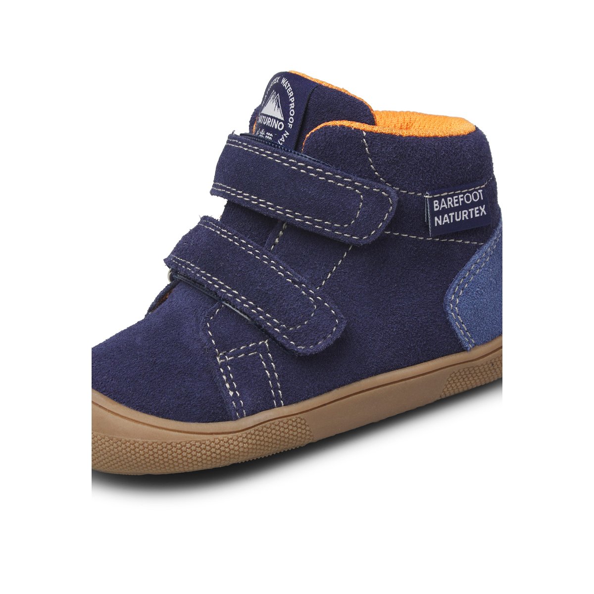 Bottines barefoot en daim BAREFOOT SPINNI VL WP. marine-bleu, NATURINO