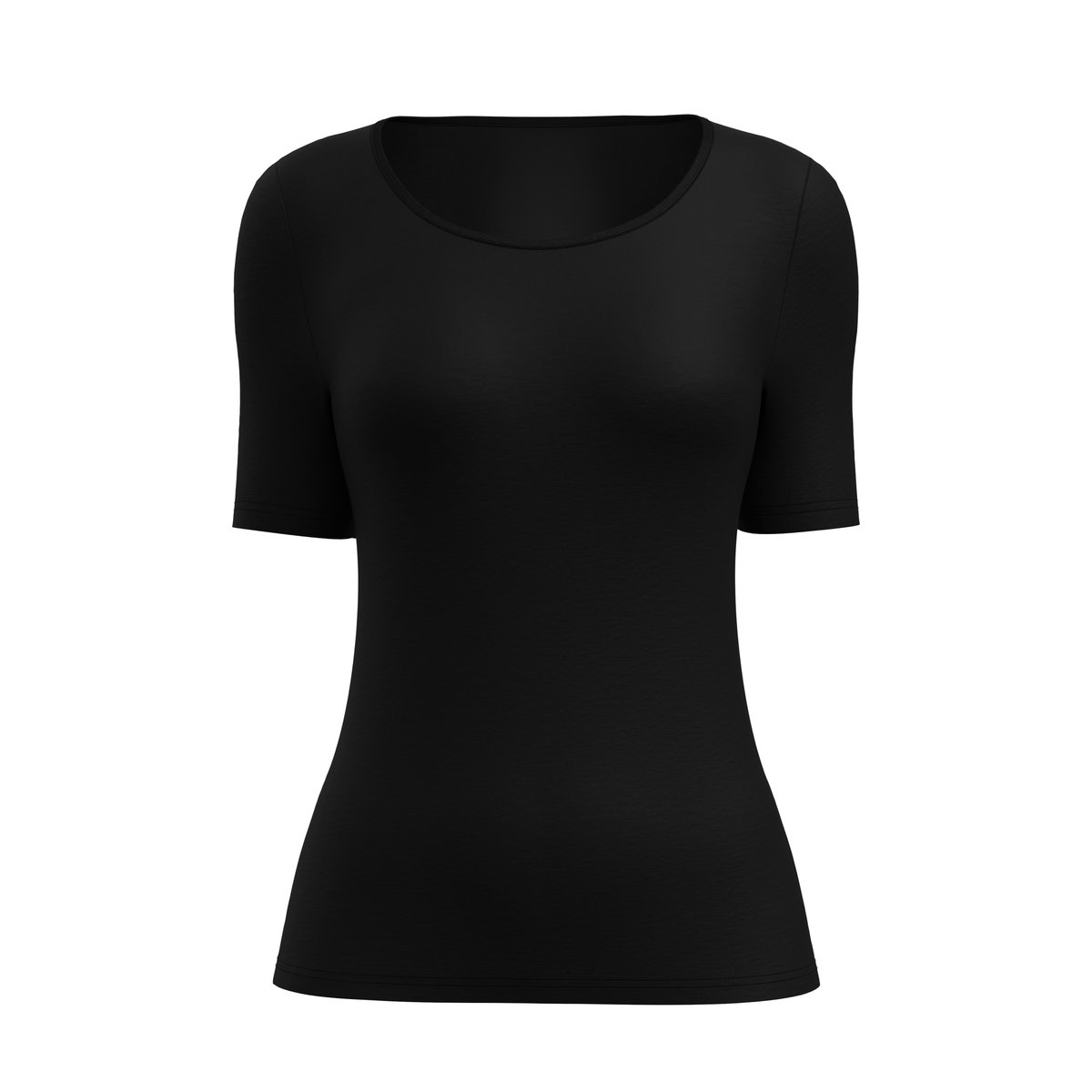 T-shirt manches courtes en laine et soie manches courtes Laine TRUE CONFIDENCE noir, CALIDA