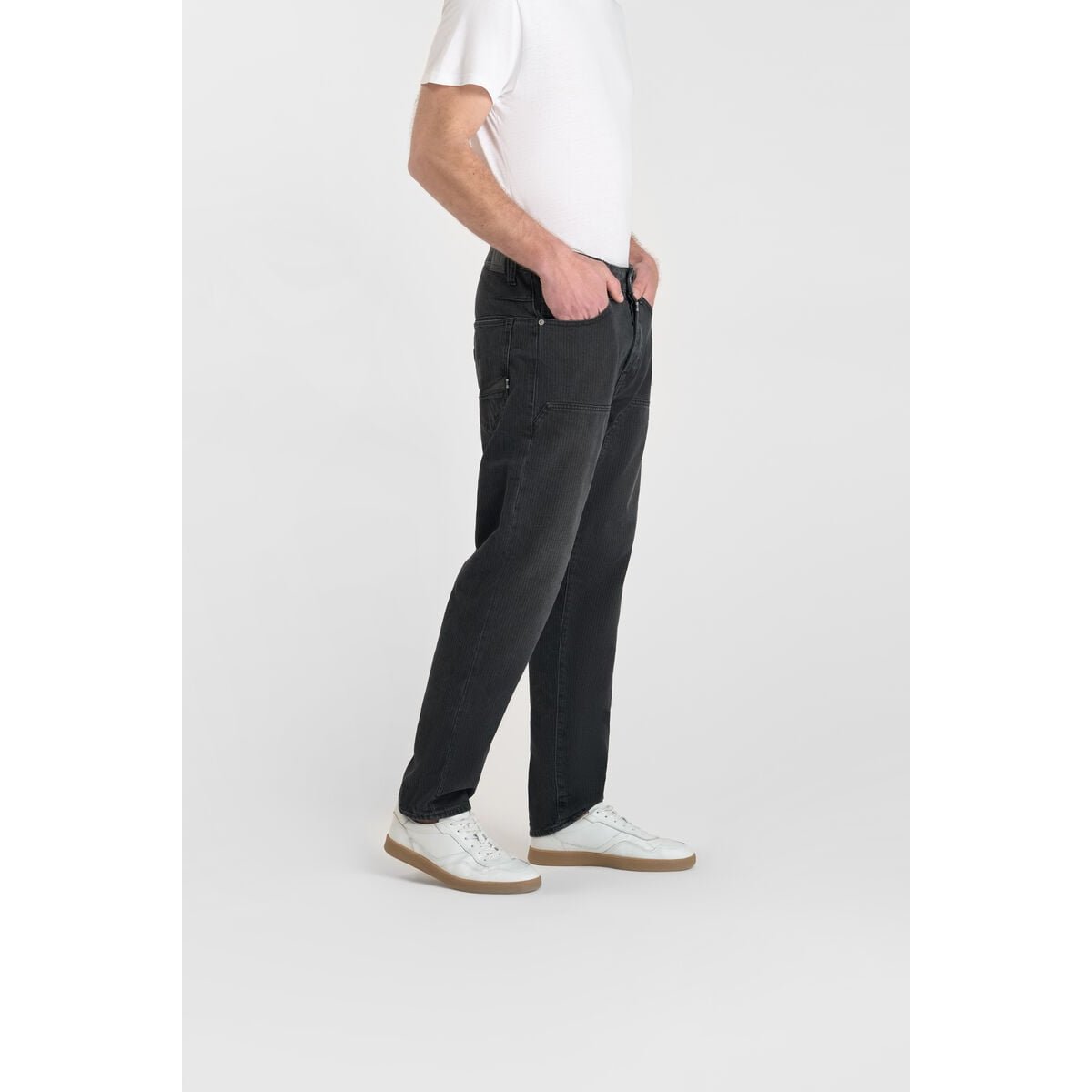 Jeans loose, large loose , longueur 34 black / black, LE TEMPS DES CERISES