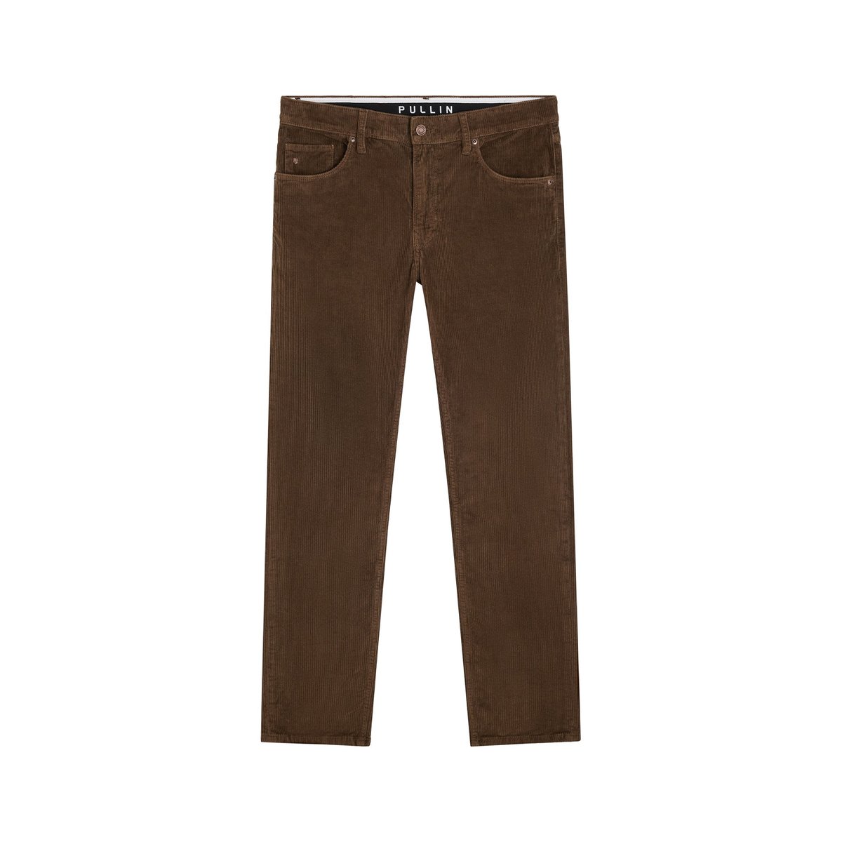 PANTALON REGULAR VELOURS ROYMOB marron, PULLIN