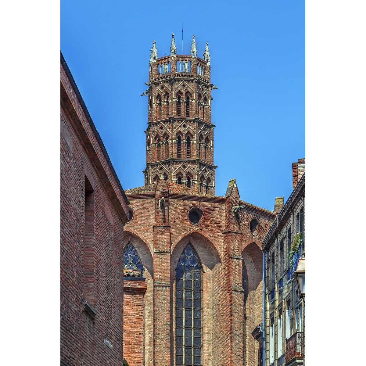 Tableau Mural Église Jacobins Toulouse ARCHITECTURE tableaux sur toile-gris, CEANOTHE