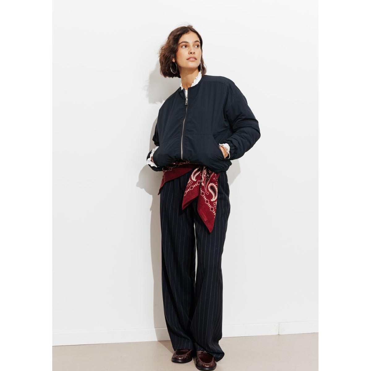 Blouson chaud réversible marine, PROMOD