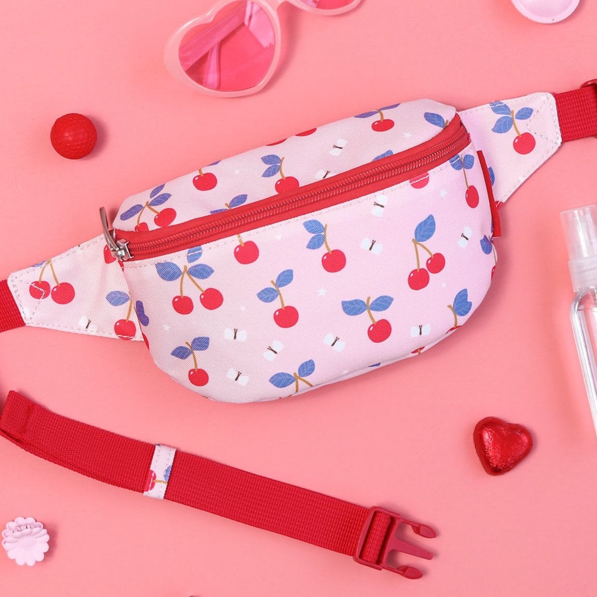 Sac banane rose, rouge, violet, A LITTLE LOVELY COMPANY