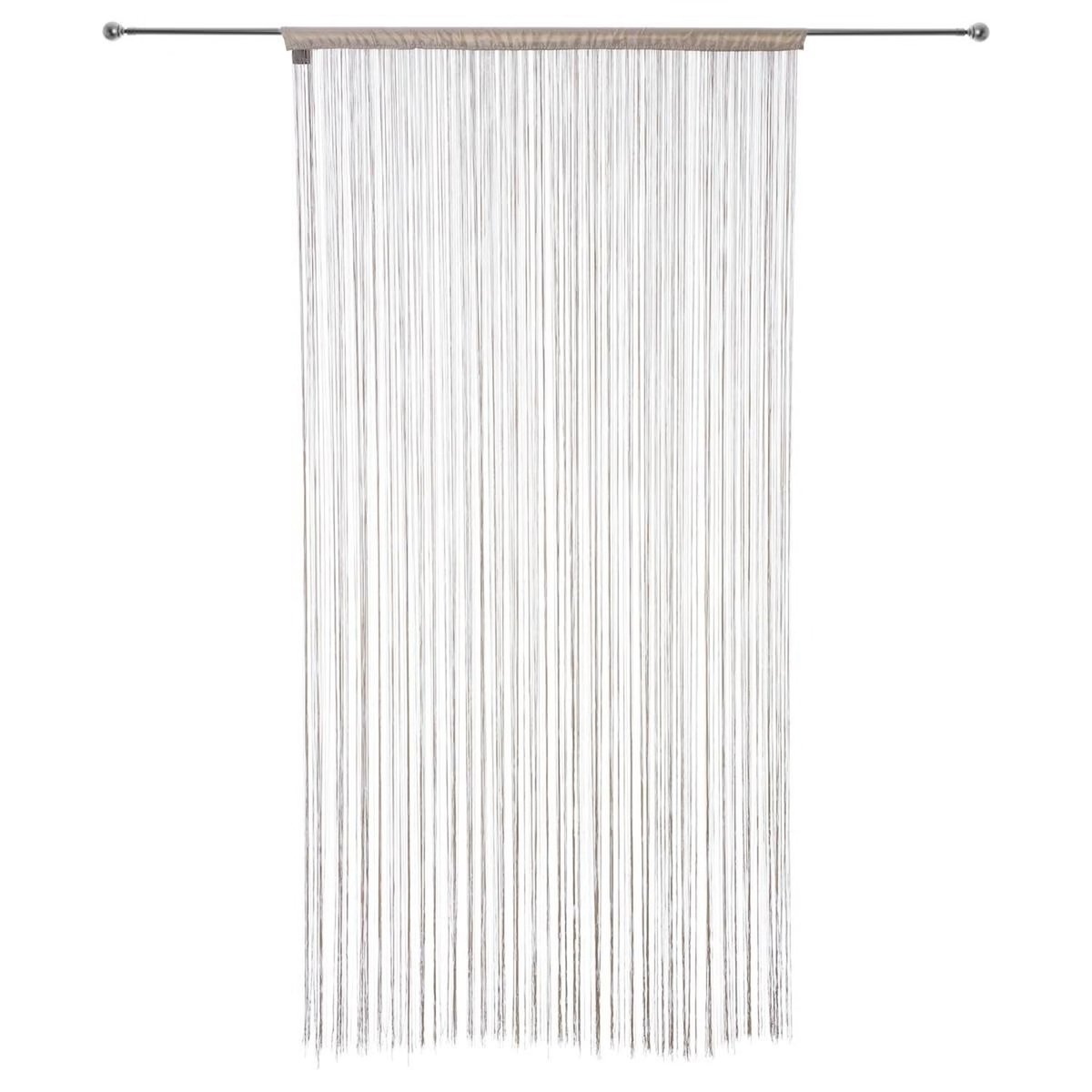 Lot de 2 rideaux fils décoratifs beige, TOILINUX