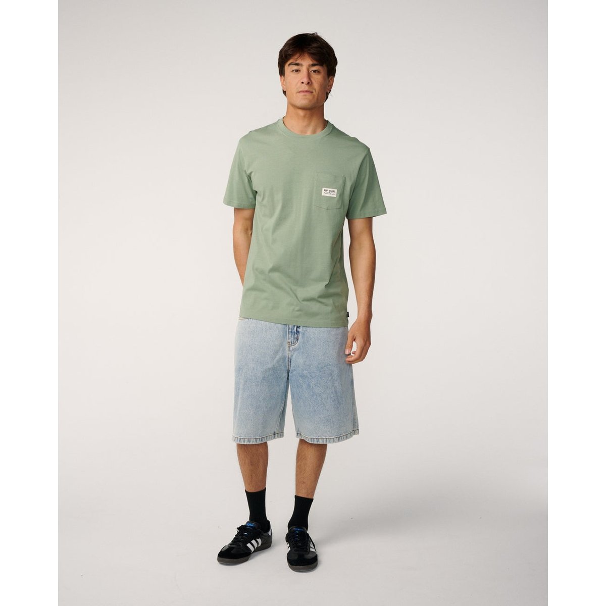 T-shirt relax Pacific Rinse POCKET sauge, RIP CURL