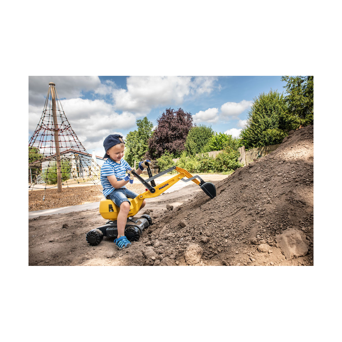Pelleteuse rollyDigger KOMATSU jaune, ROLLY TOYS