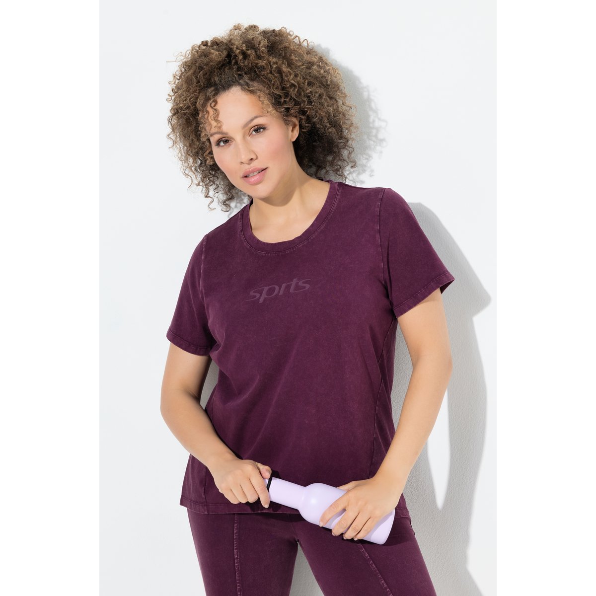 T-shirt au look vintage rouge raisin, ULLA POPKEN