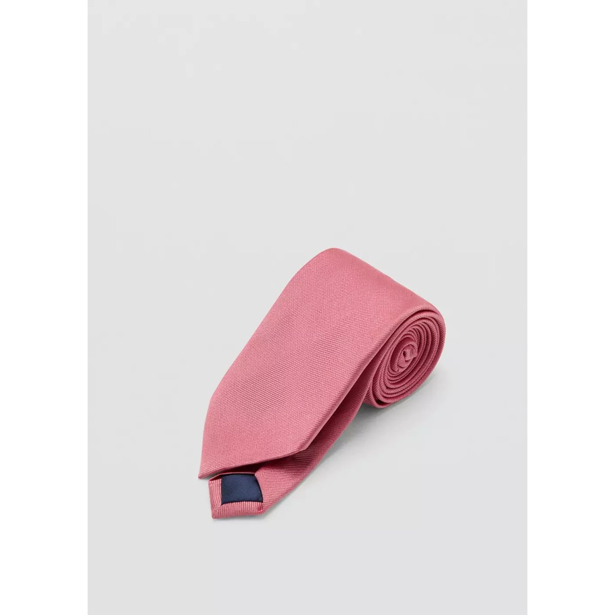 Cravate soie unie rose pastel, MANGO MAN