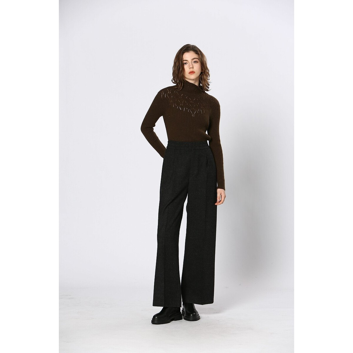 Pantalon large noir, SEE U SOON