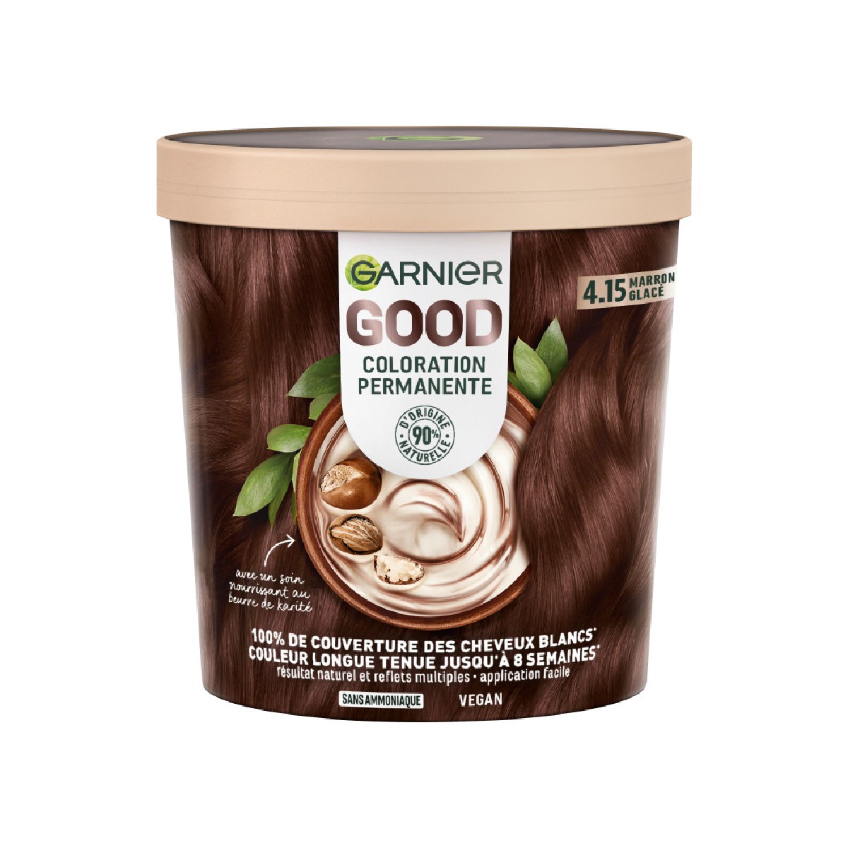 Coloration Permanente Longue Tenue Good 4.15 marron glacé, GARNIER