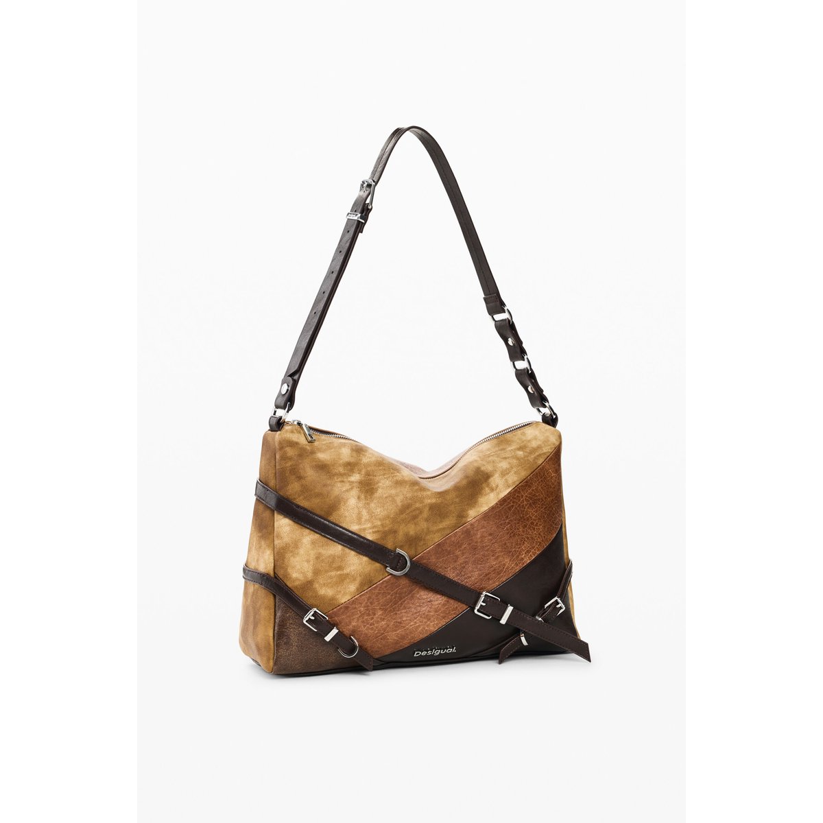 Sac matelassé moyen marron, DESIGUAL