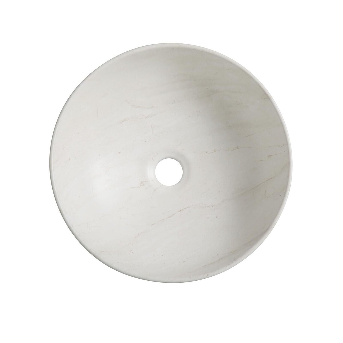 Vasque à poser ronde en céramique effet marbre beige 39,5cm ROMA beige, MOB IN