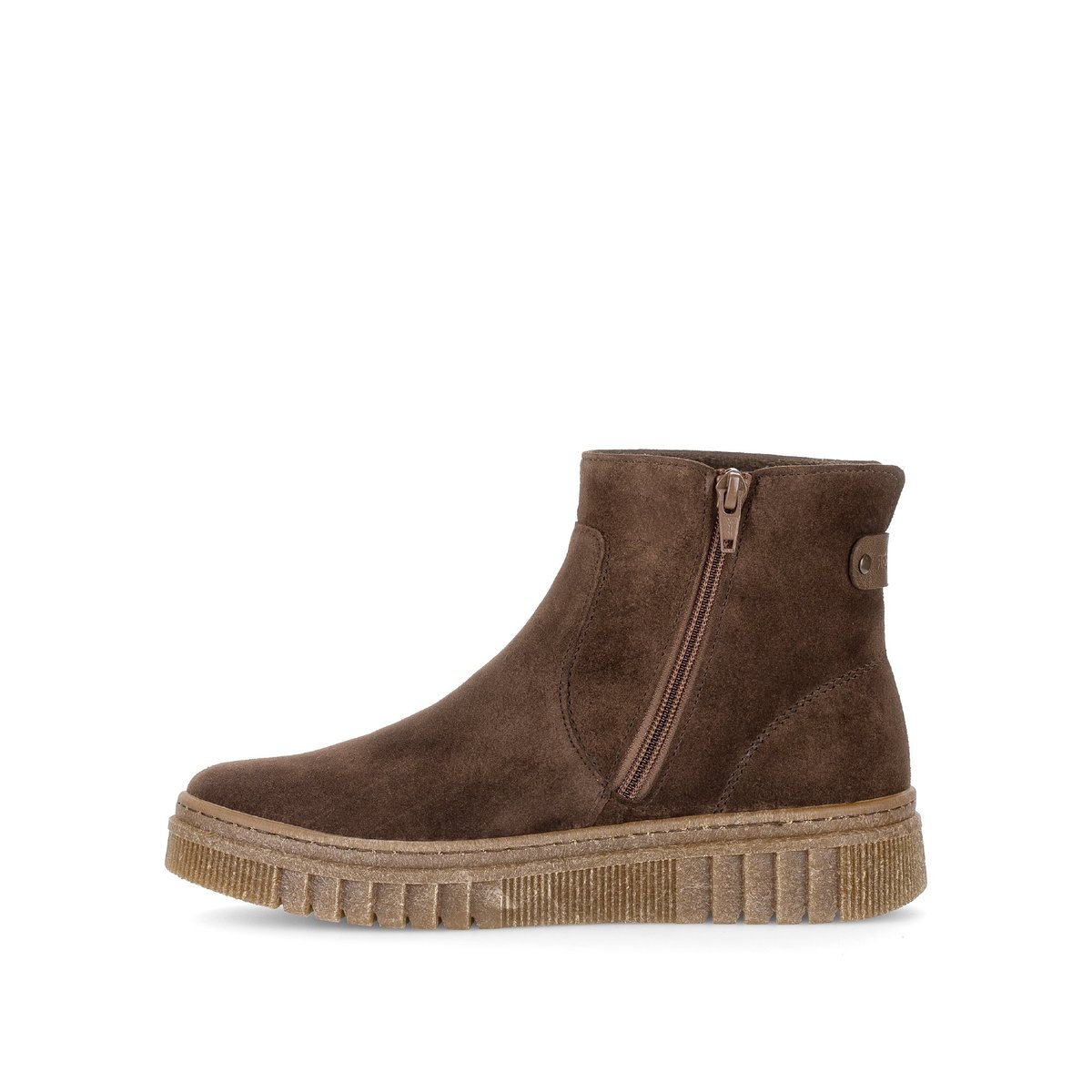 Bottines en cuir à talon compensé marron, GABOR