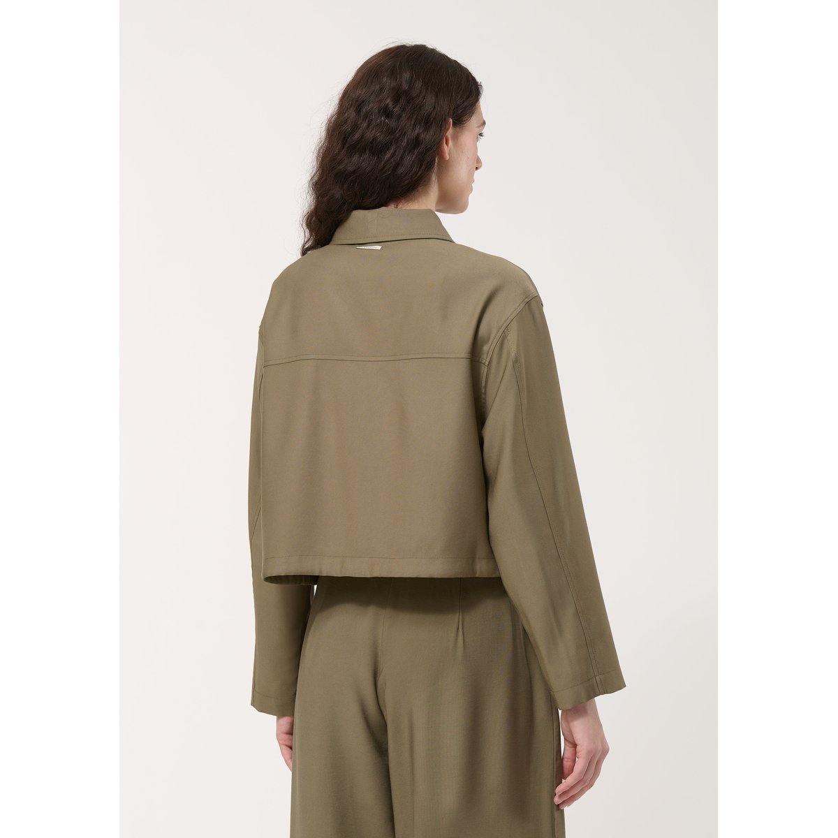 Chemise courte à coulisse kaki, HUMILITY