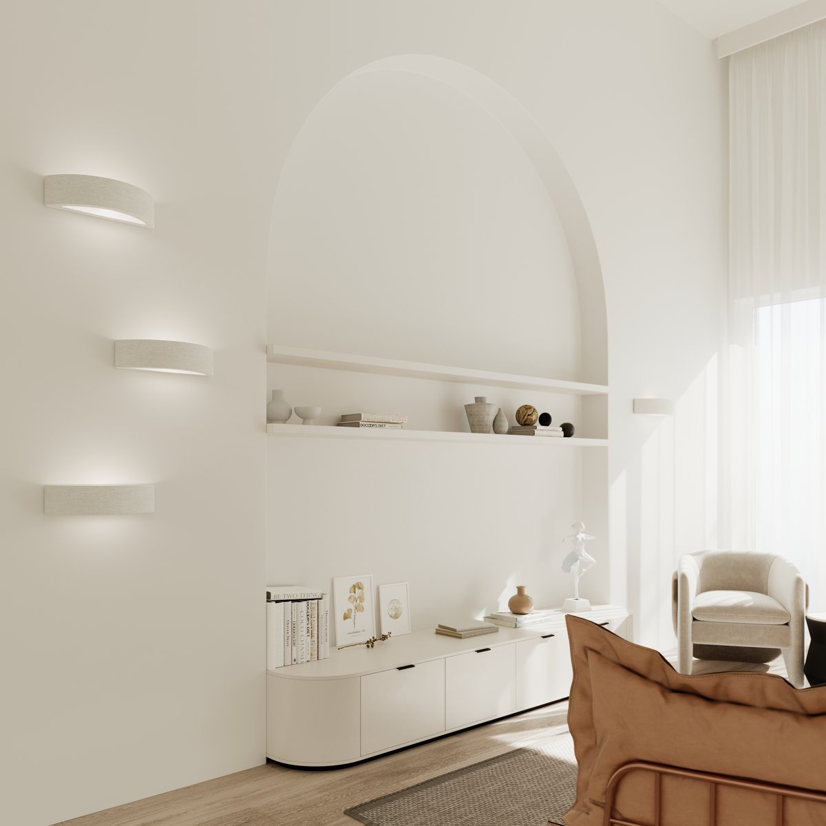 Applique Céramique Blanc E27 1 Atena 30 blanc, EDEN