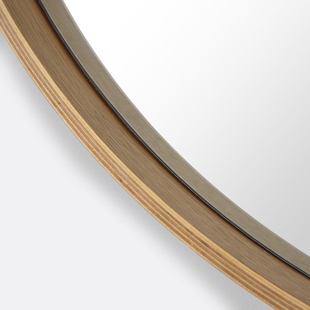 Miroir rond plaqué chêne Ø100 cm, Alaria chêne clair, LA REDOUTE INTERIEURS
