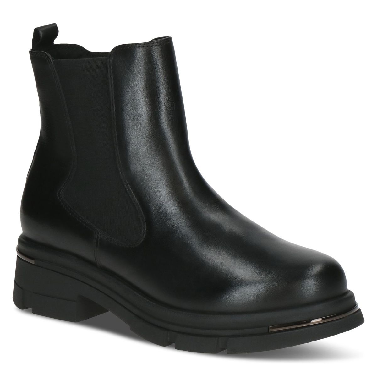 Bottine Chelsea zippée noir nappa, CAPRICE