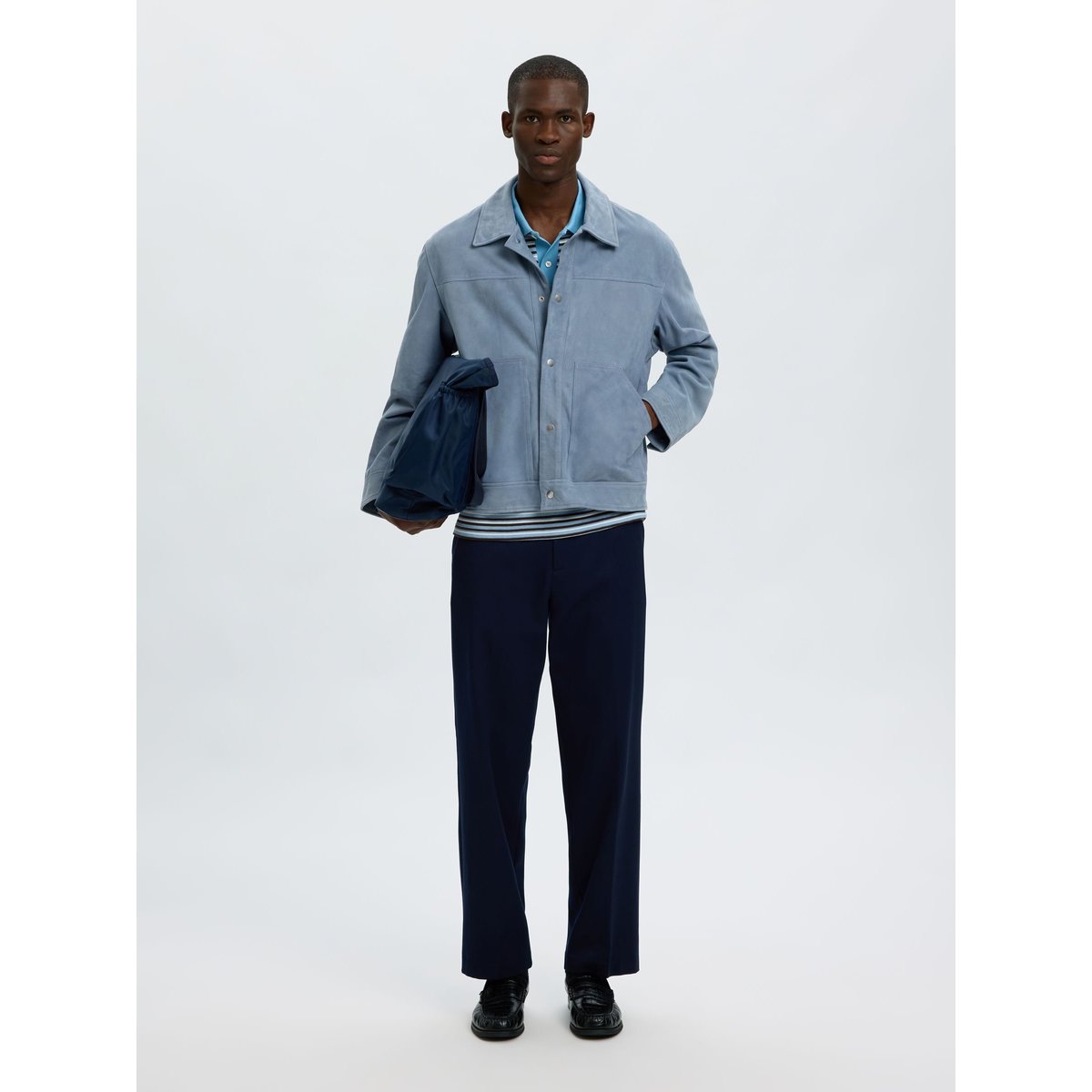 Veste gris - blue mirage1, SELECTED