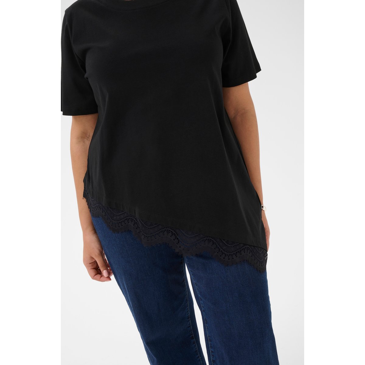 T-shirt à manches courtes noir black deep, KAFFE CURVE