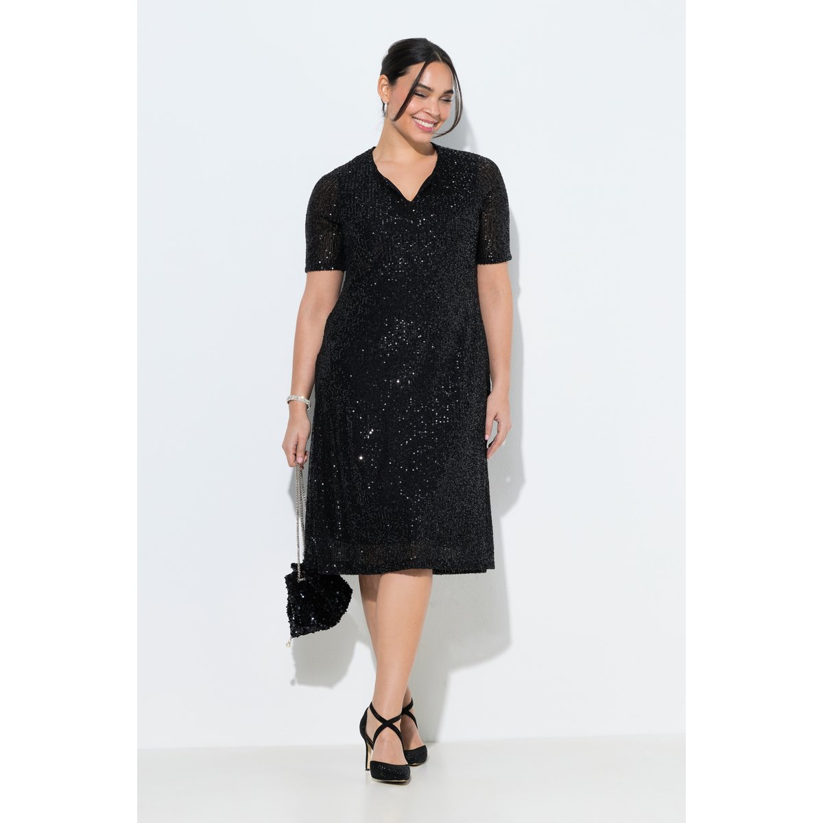 Robe à paillettes noir, ULLA POPKEN