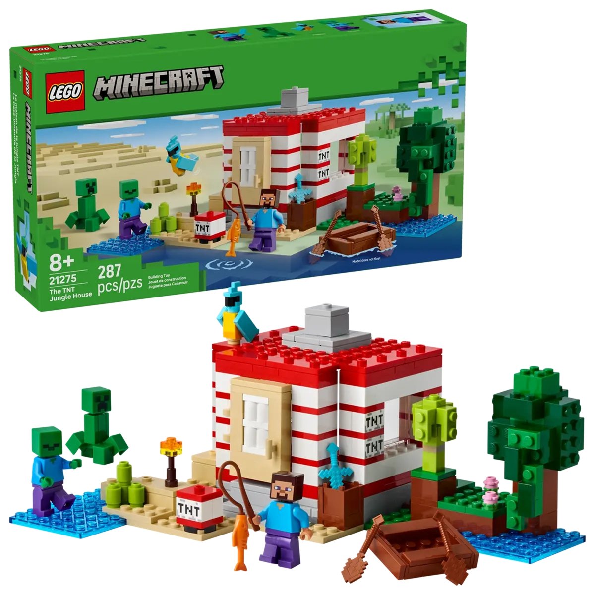 LEGO Minecraft - La maison en TNT de la jungle - 21275 multicolore, LEGO