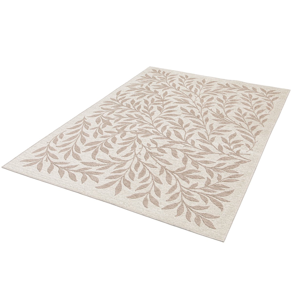 Tapis design en fibres recyclées BAGATELLE beige sable, AFK LIVING